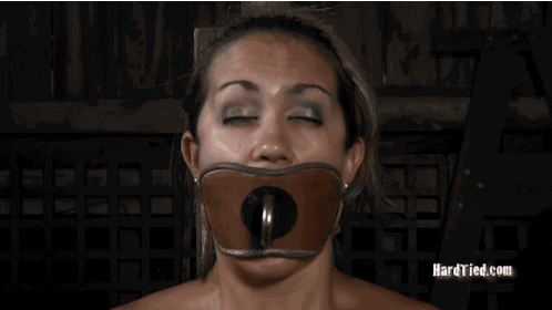 Gagged sub is tormented by the maledom