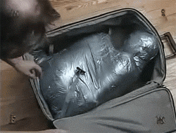 Sub gets humiliated by maledom inside the bag 